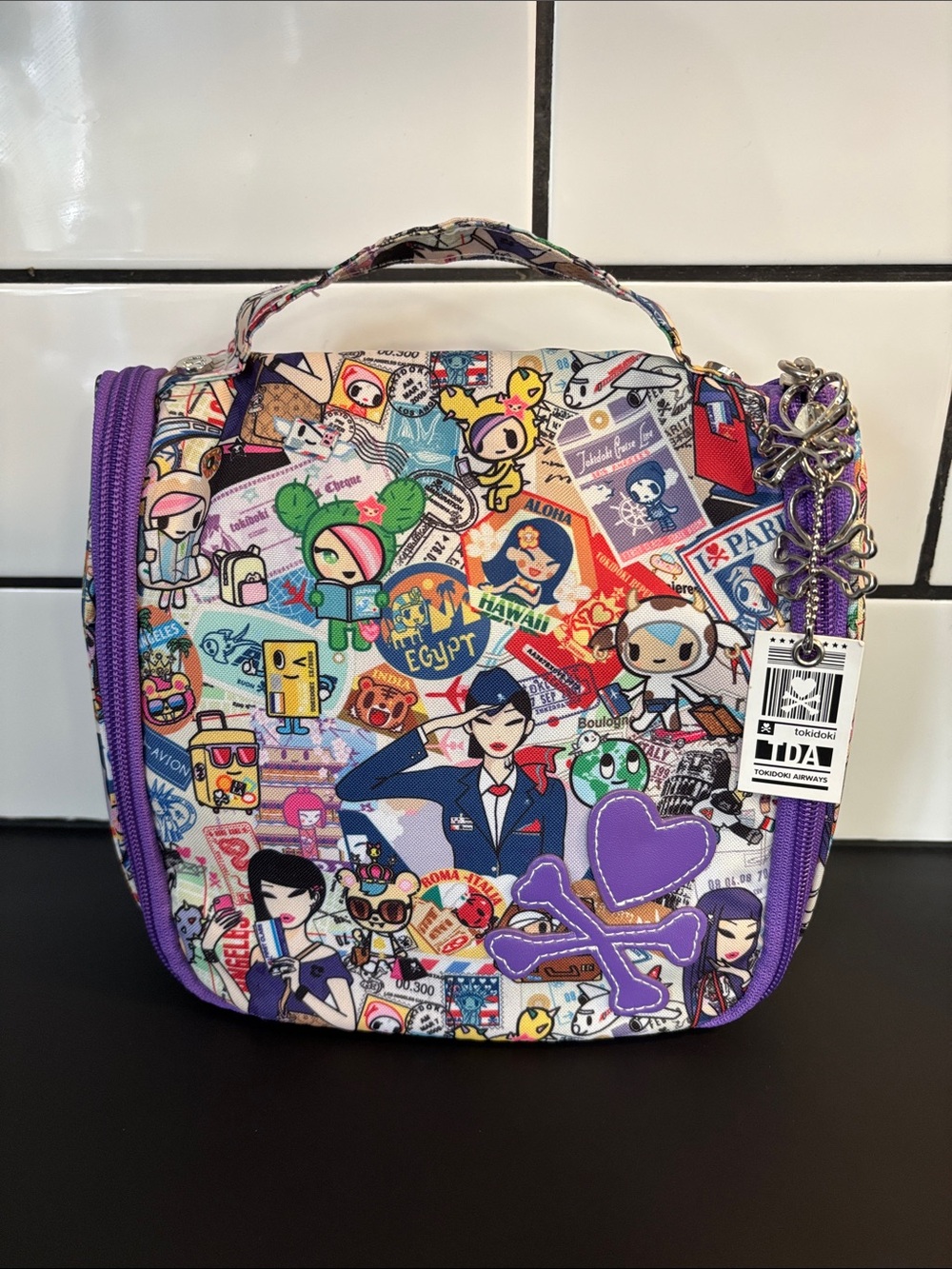 Rare Vintage tokidoki Airways Hanging Travel Toiletries Case (Sephora Era) NWT